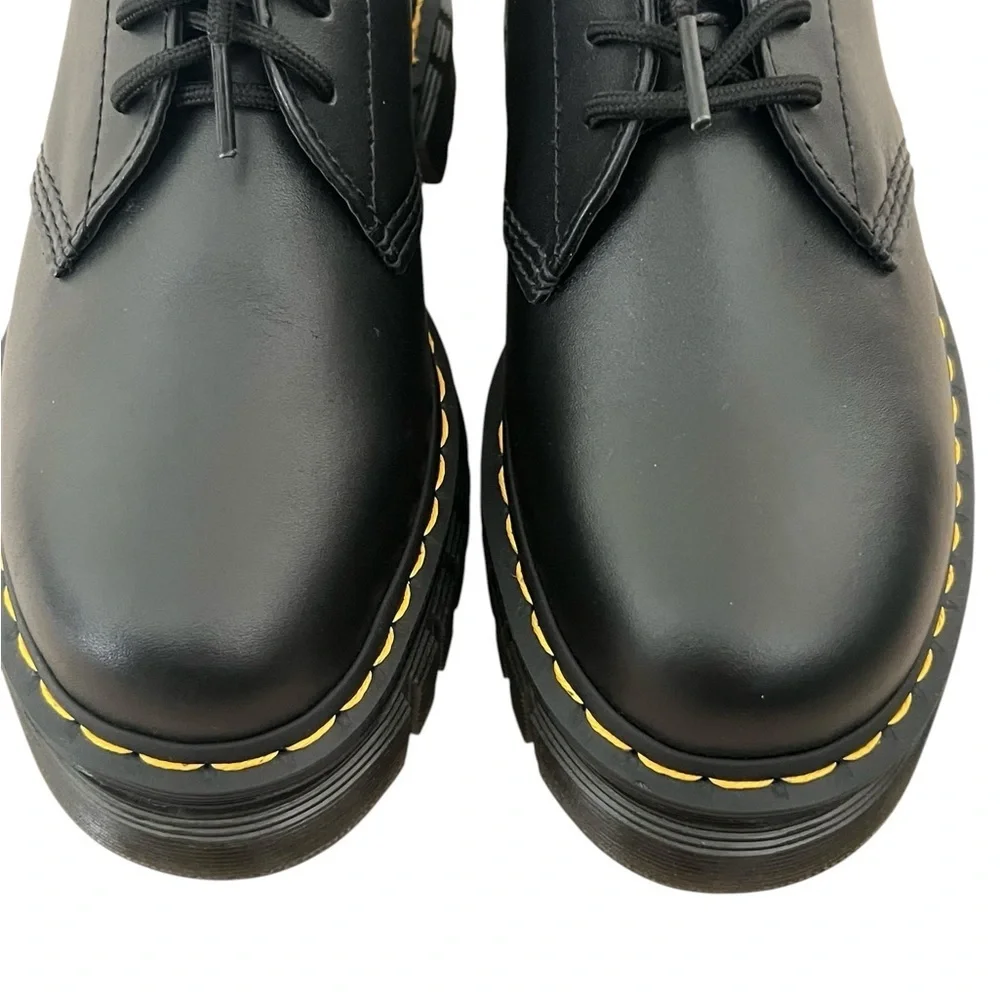 Dr Martens Black Audrick Nappa Leather Platform Shoes NWT US 9